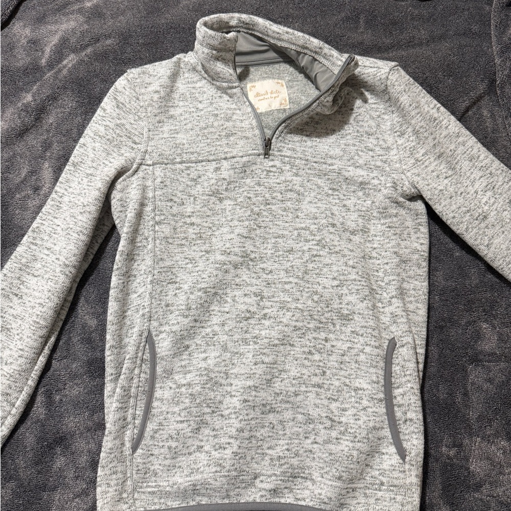 Altar'd State Gray Quarter-Zip Sweater